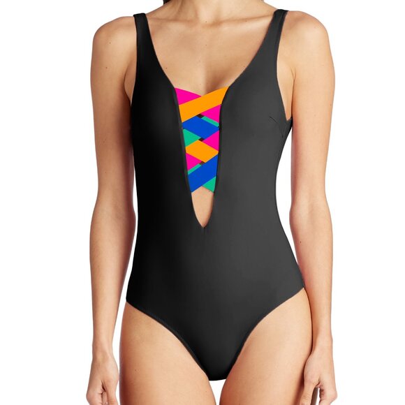 VALIMARE St Martin Bandage One-Piece Swimsuit Size XL - Picture 1 of 2